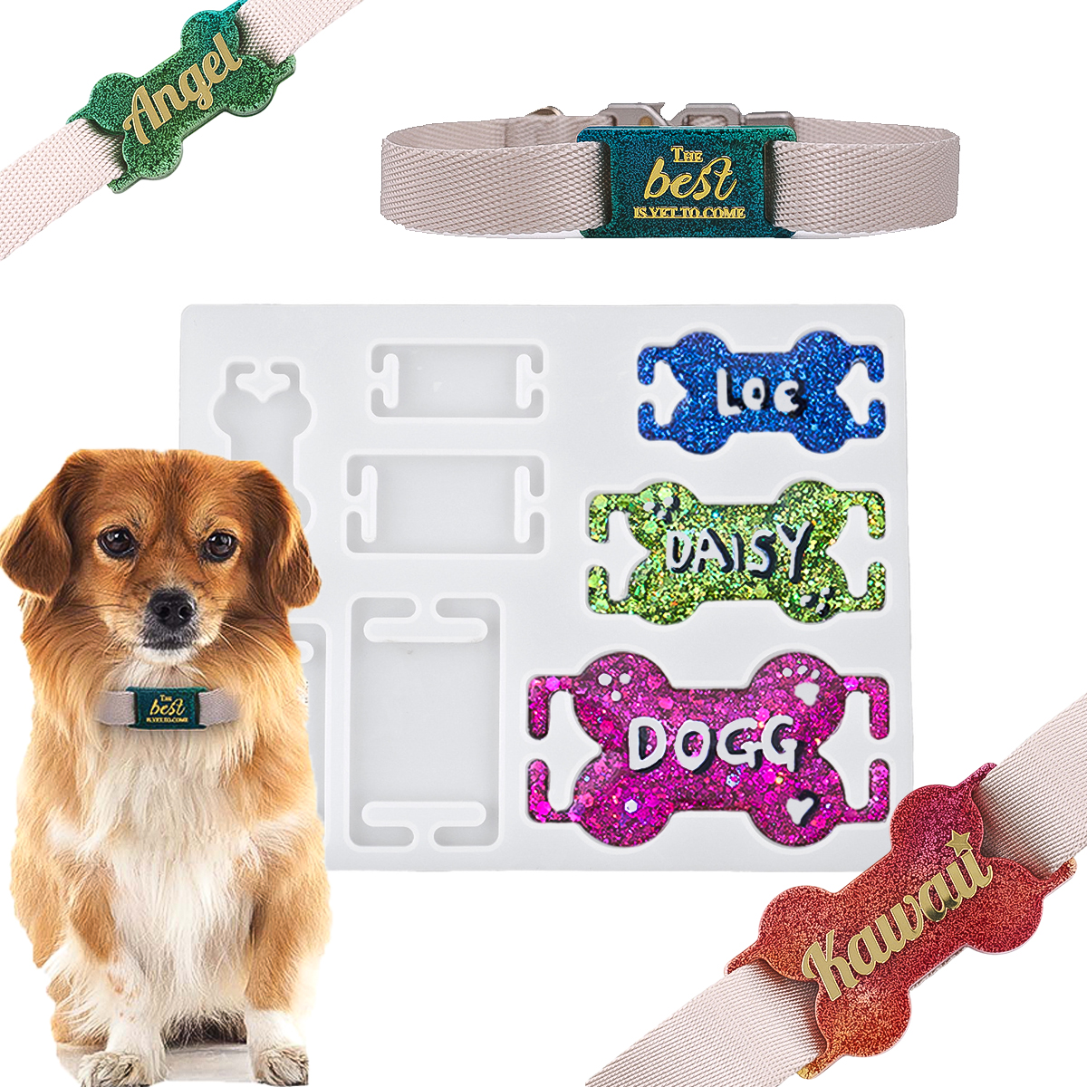 Pet Portrait Custom - DIY Katze Hund ID Tag Silikonform