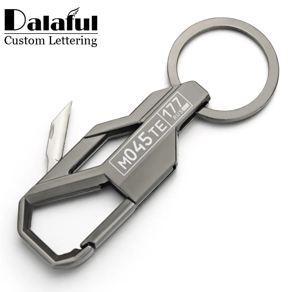 Initial Ring Custom - Mini Messer Schlüsselbund Faltbare Personalisierte Auto