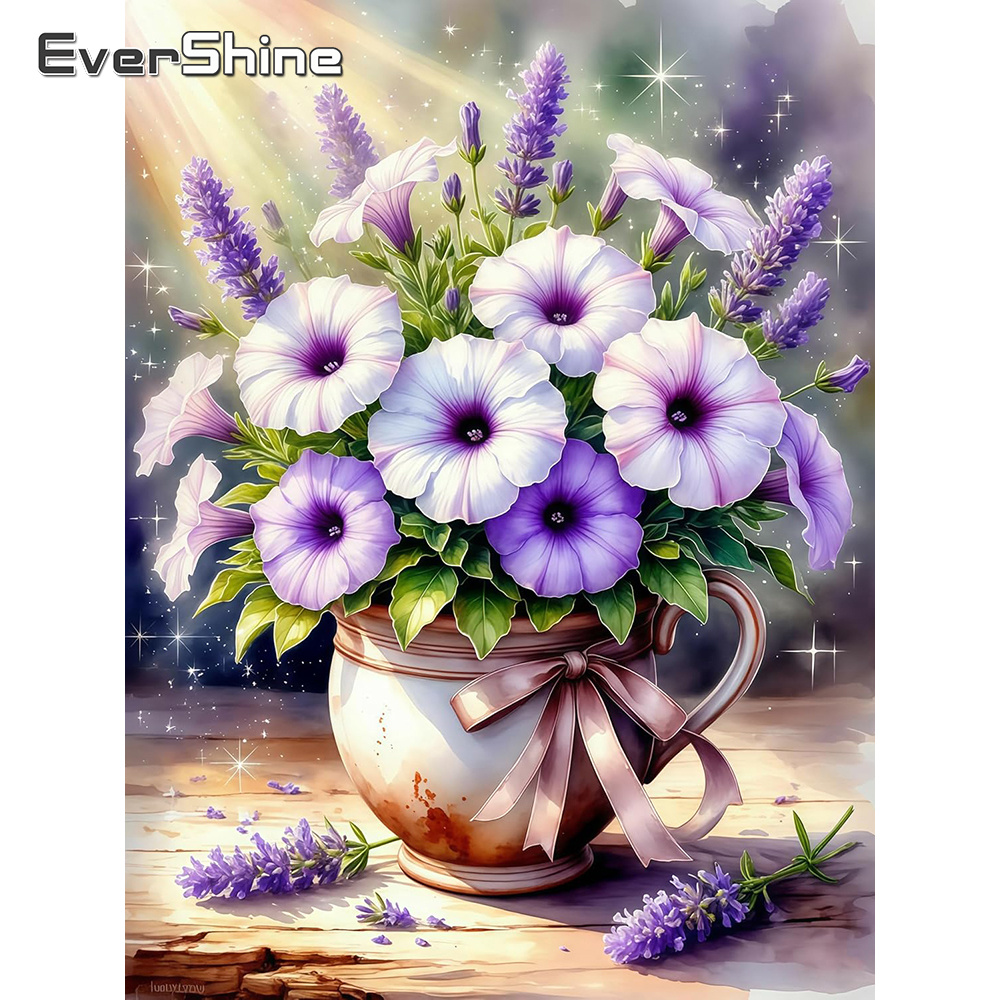 Photo Mosaic Print - EverShine DIY Diamant-Stickerei Blumenvase Diamantmalerei Neuerscheinung