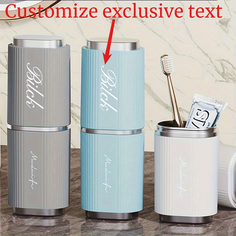 Personalized Name Box - Tragbare Zahnbürsten-Aufbewahrungsbox mit personalisiertem Namen für
