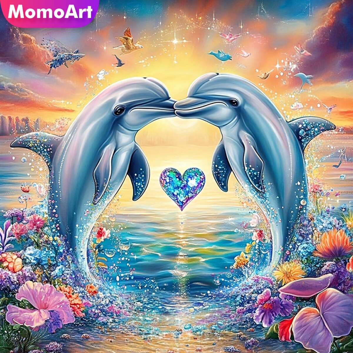 Photo Mosaic Print - Momoart Neue Ankunft Diamant Malerei Delphin