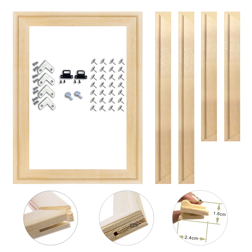 Engraved Wood Frame - 30x40 50x70 70x100cm Leinwandrahmen Holzrahmen Holz