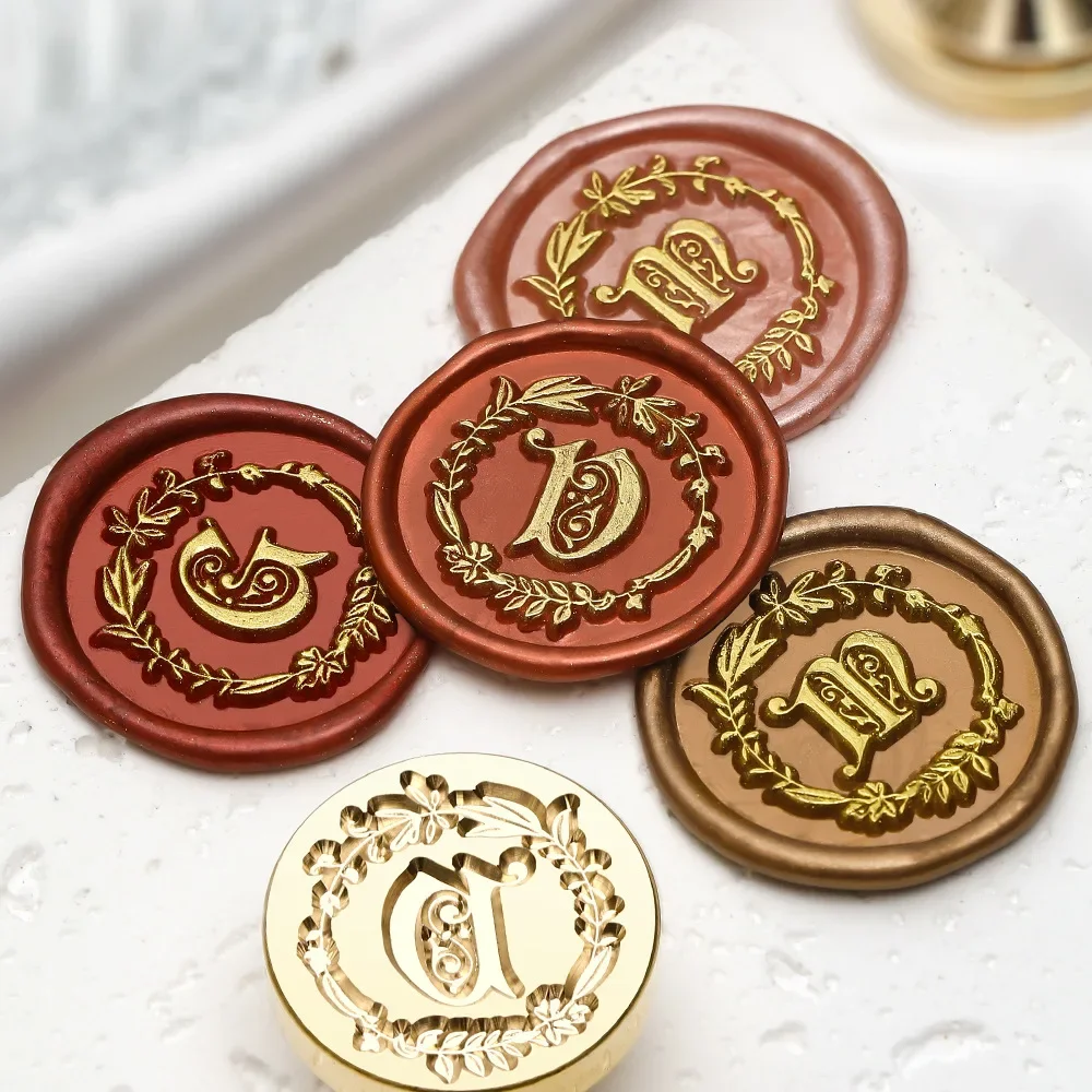 Wax Seal Letter Kit - Blumenkranz Brief Wachs Siegel Stempel 26