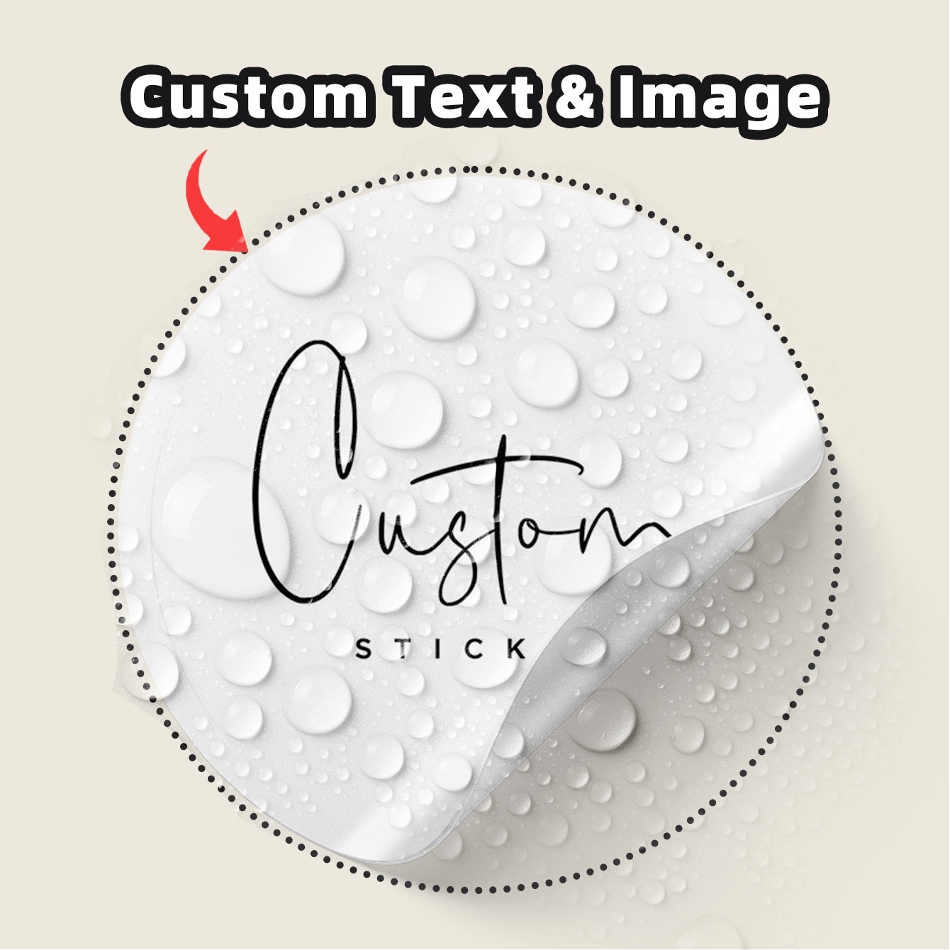 Personalised Candle Label - 1-100 Stück Individuelle Wasserfeste Runde Aufkleber,
