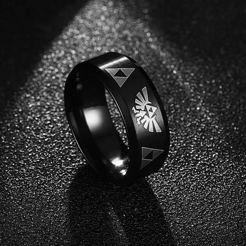 Initial Ring Custom - Mode Anime Triforce Dreieck Band Ring