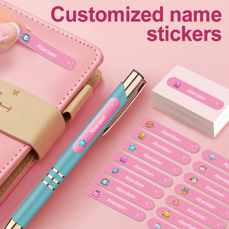 Personalized Name Box - Personalisierte wasserdichte Aufkleber für Schulflaschen &