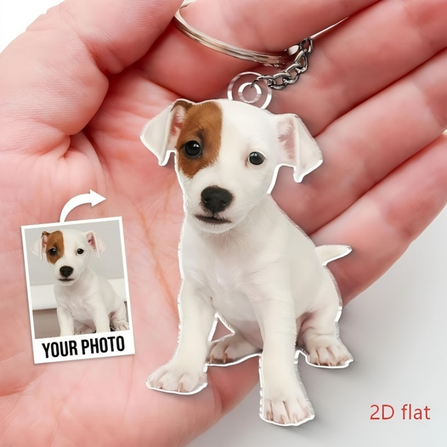 Pet Portrait Custom - Personalisierter Acryl-Schlüsselanhänger mit Porträt, Haustier- oder