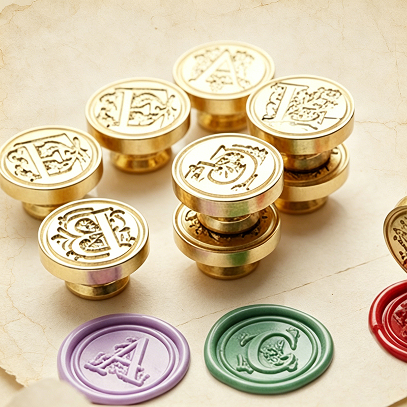 Wax Seal Letter Kit - Siegelwachs für Stempelköpfe, Retro-Siegel-Set, Silikon-Stempel für