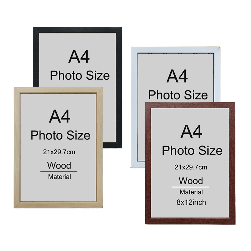 Engraved Wood Frame - 1/2/3 Stück Holz-Bilderrahmen, A4, 20,3 x