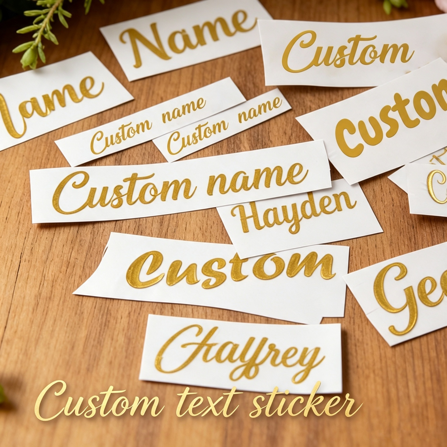 Personalised Candle Label - Benutzerdefinierte Namensaufkleber, Benutzerdefinierte goldene Kristall-Etikettenaufkleber, Personalisierte
