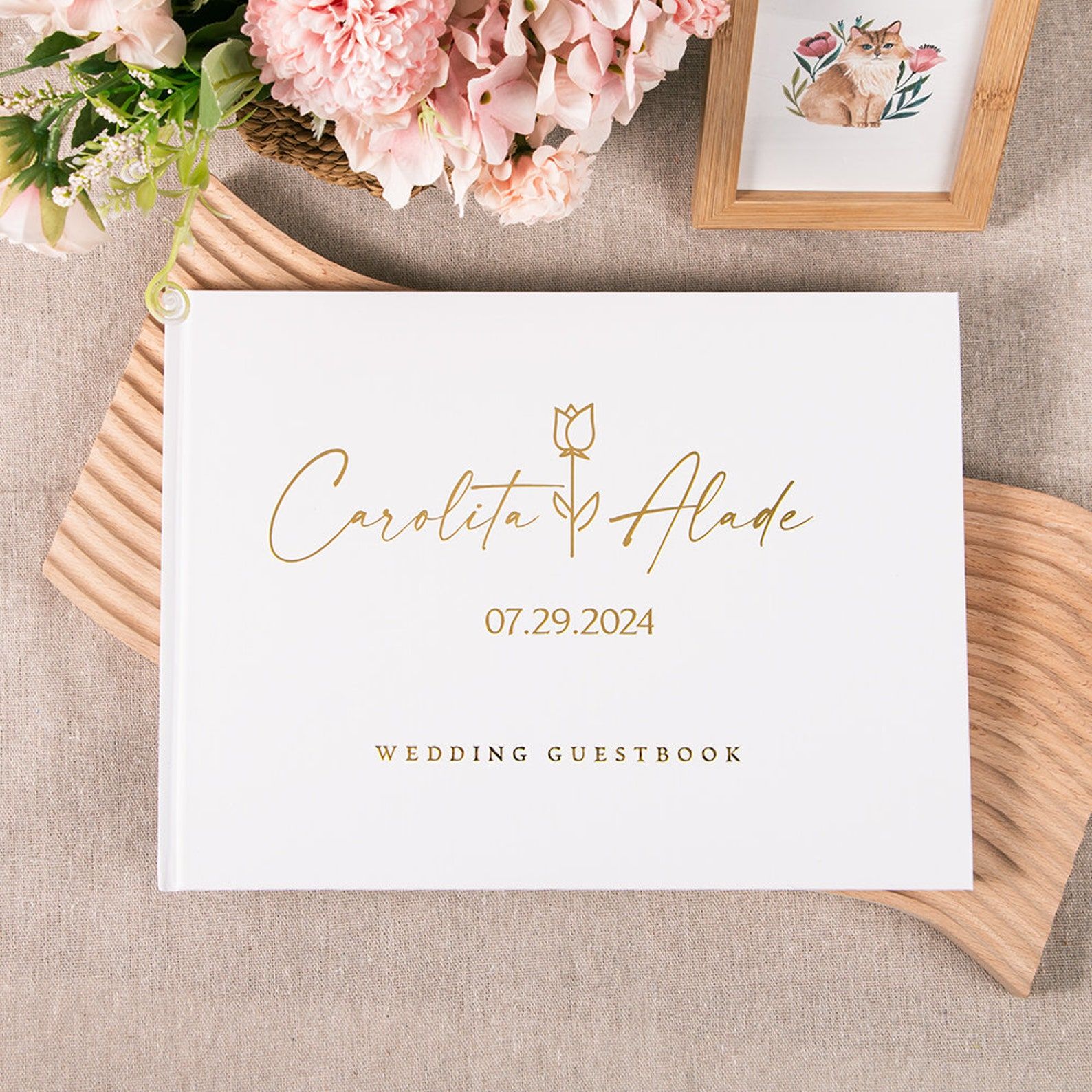 Custom Photo Book - Benutzerdefinierte Hochzeit Gästebuch personalisierte Gästebuch Zeichen