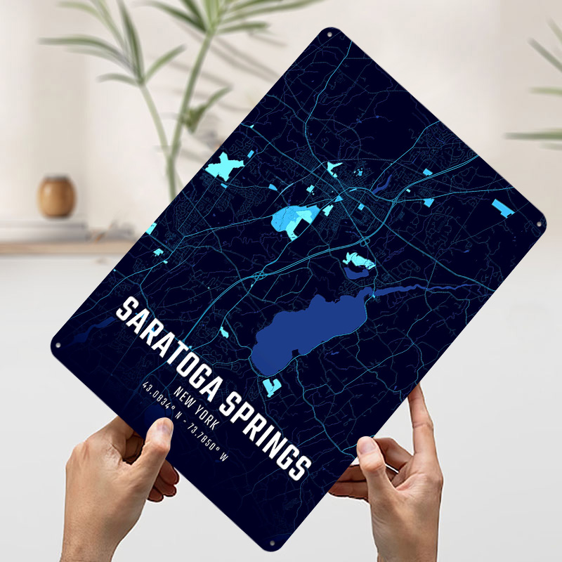 Saratoga Springs Midnight City – Custom Map Poster Bewertung und Preis