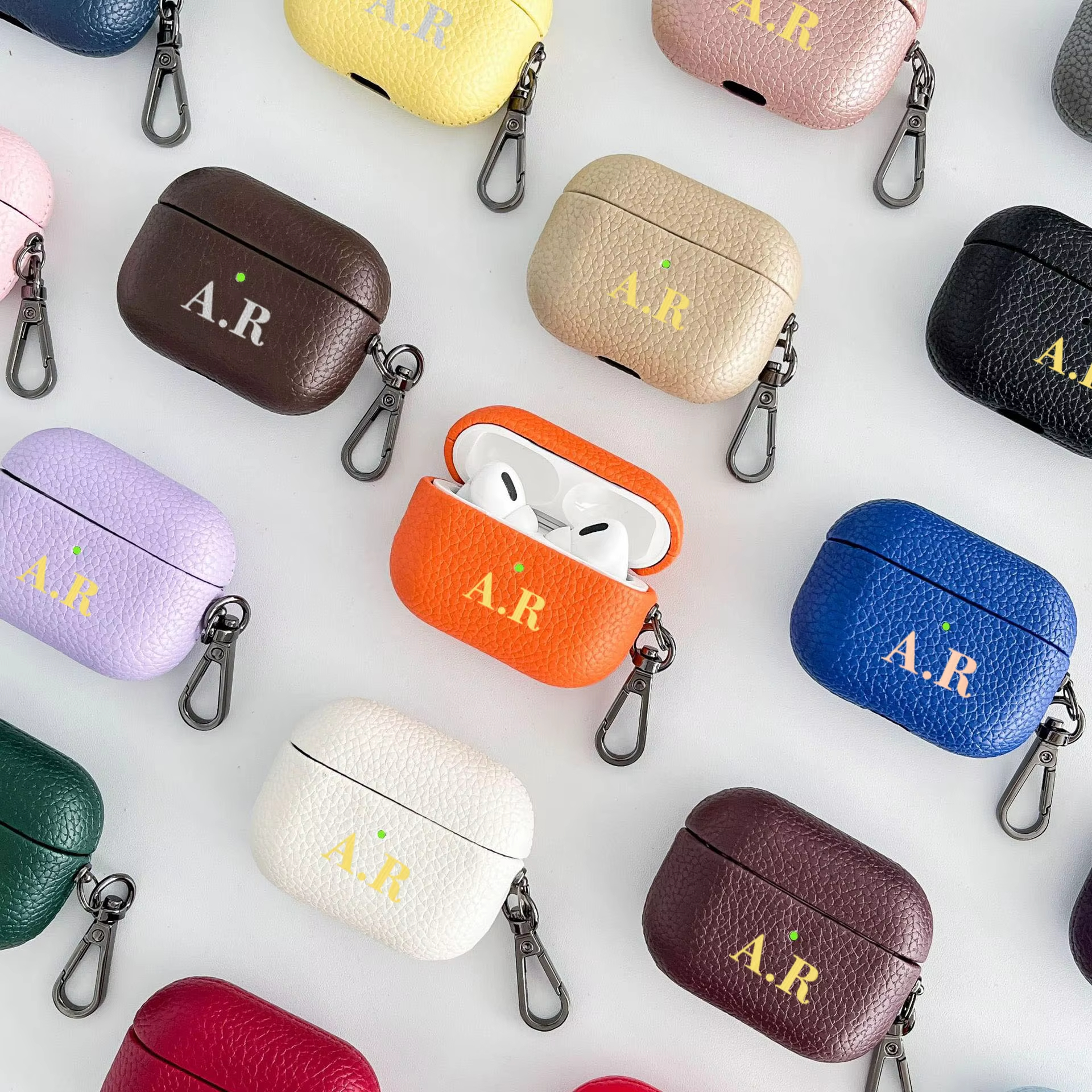 Personalisierte Initialen, Buc – Monogram Keychain Leather Bewertung und Preis