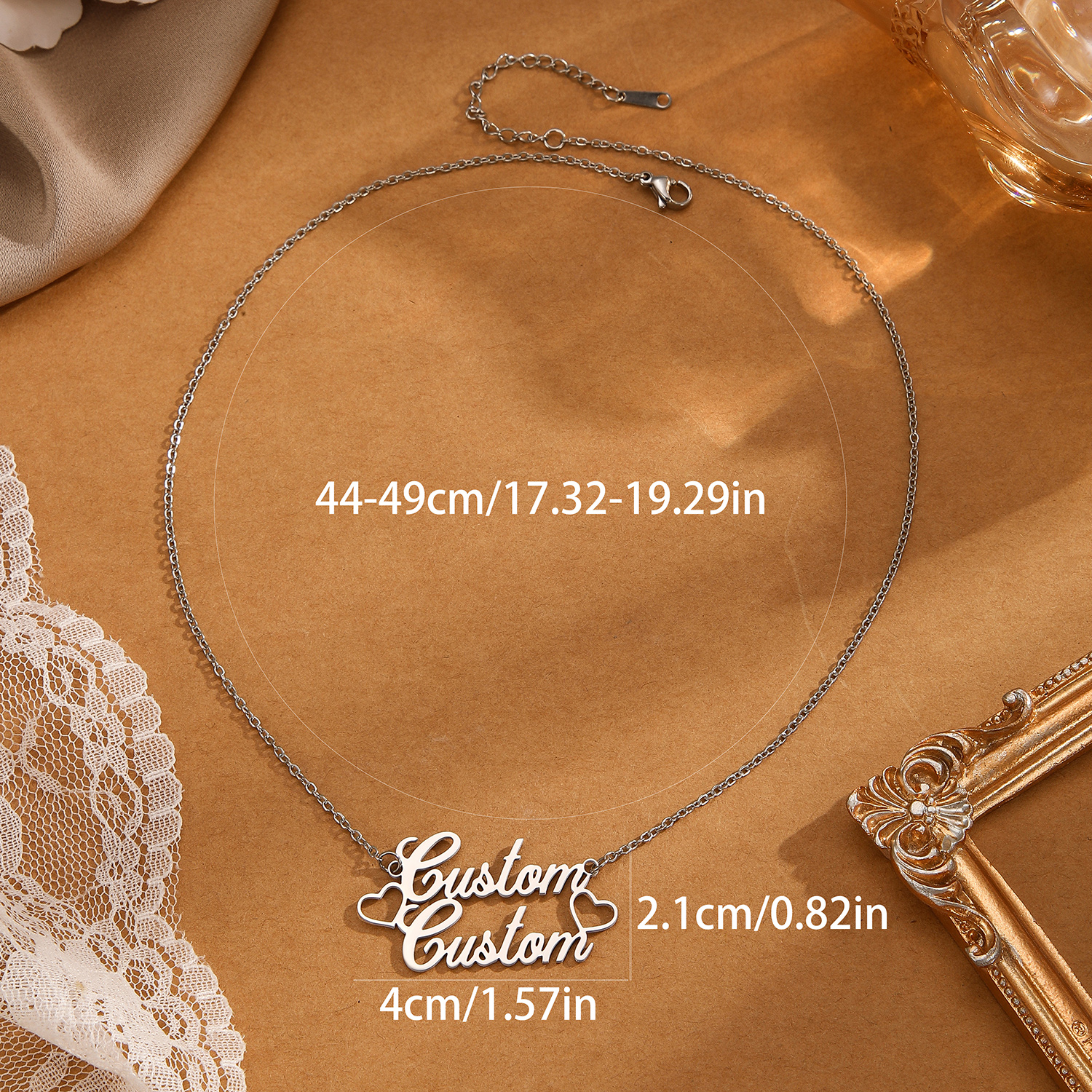 1 Stück Edelstahl personalisie – Name Necklace Custom Bewertung und Preis