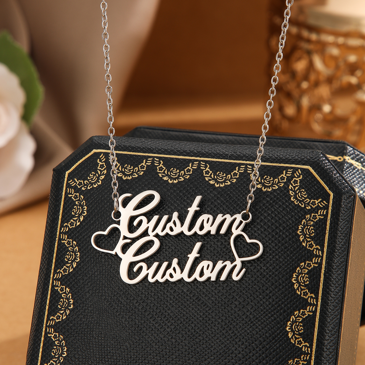 1 Stück Edelstahl personalisie – Name Necklace Custom Bewertung und Preis