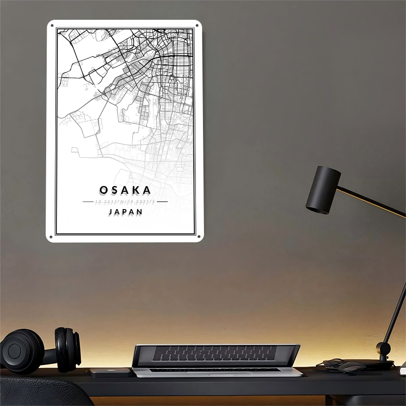Osaka-Karte 3D-Textur Gedruckt – Custom Map Poster Bewertung und Preis