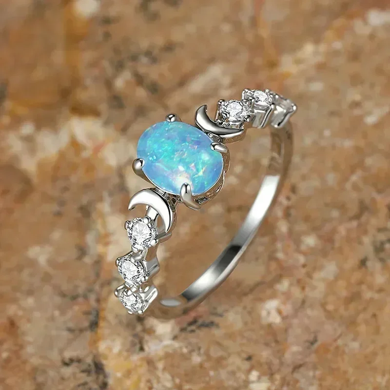 Ovaler Mondstein-Ring mit Gebo – Custom Night Sky Bewertung und Preis