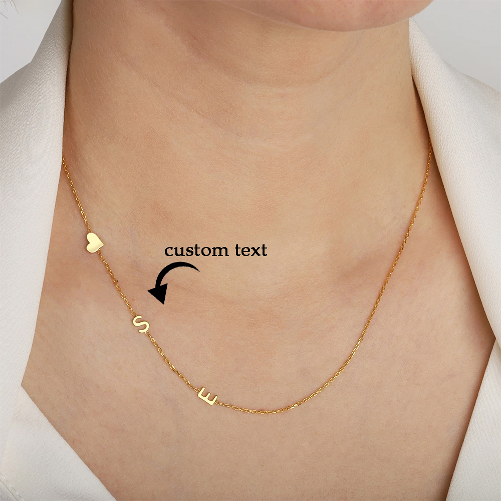 Benutzerdefinierte Herz seitli – Name Necklace Custom Bewertung und Preis