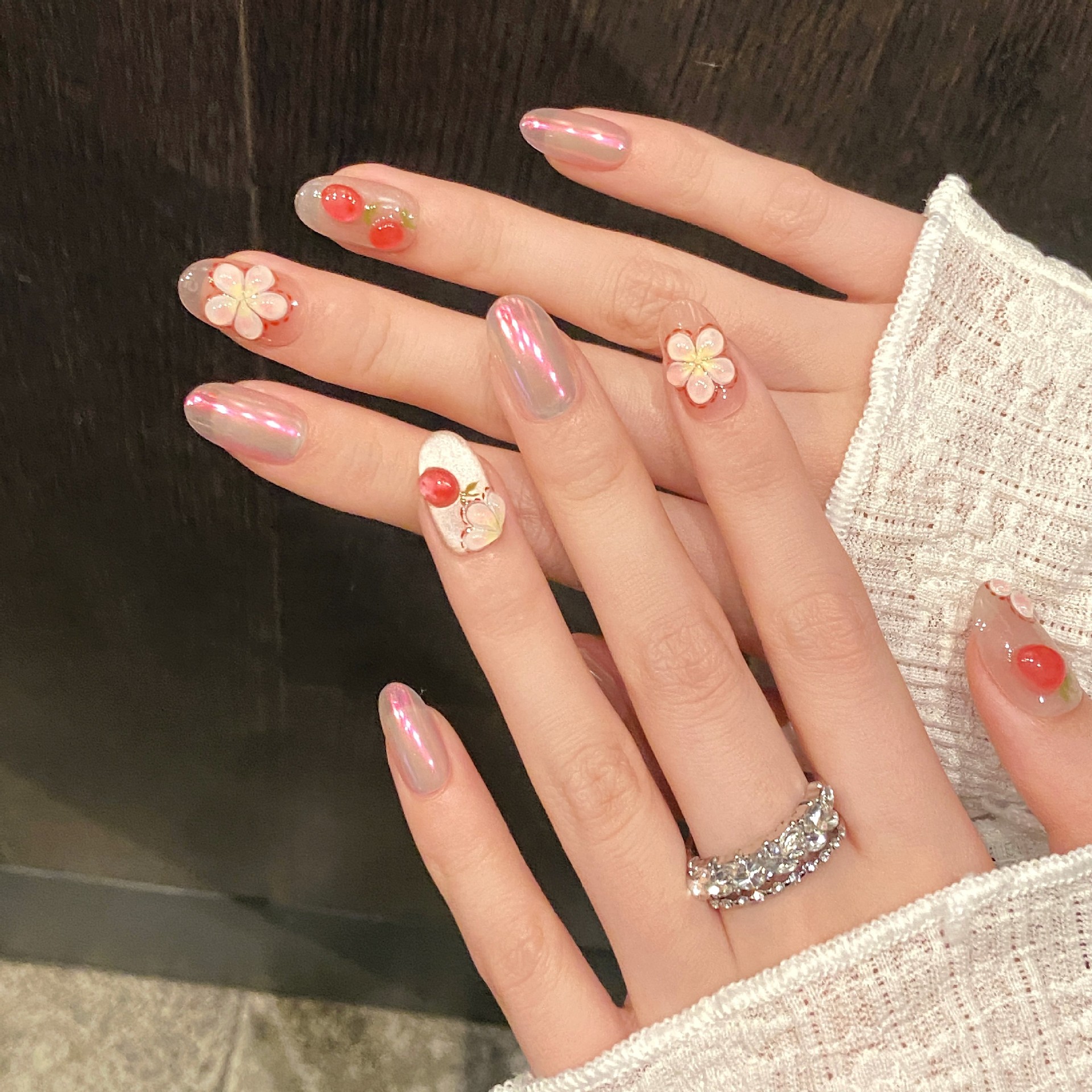 10 Stück kurze ovale „Strawber – Pressed Flower Art Bewertung und Preis