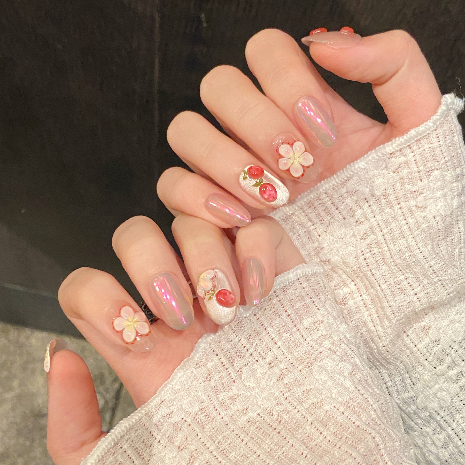 10 Stück kurze ovale „Strawber – Pressed Flower Art Bewertung und Preis