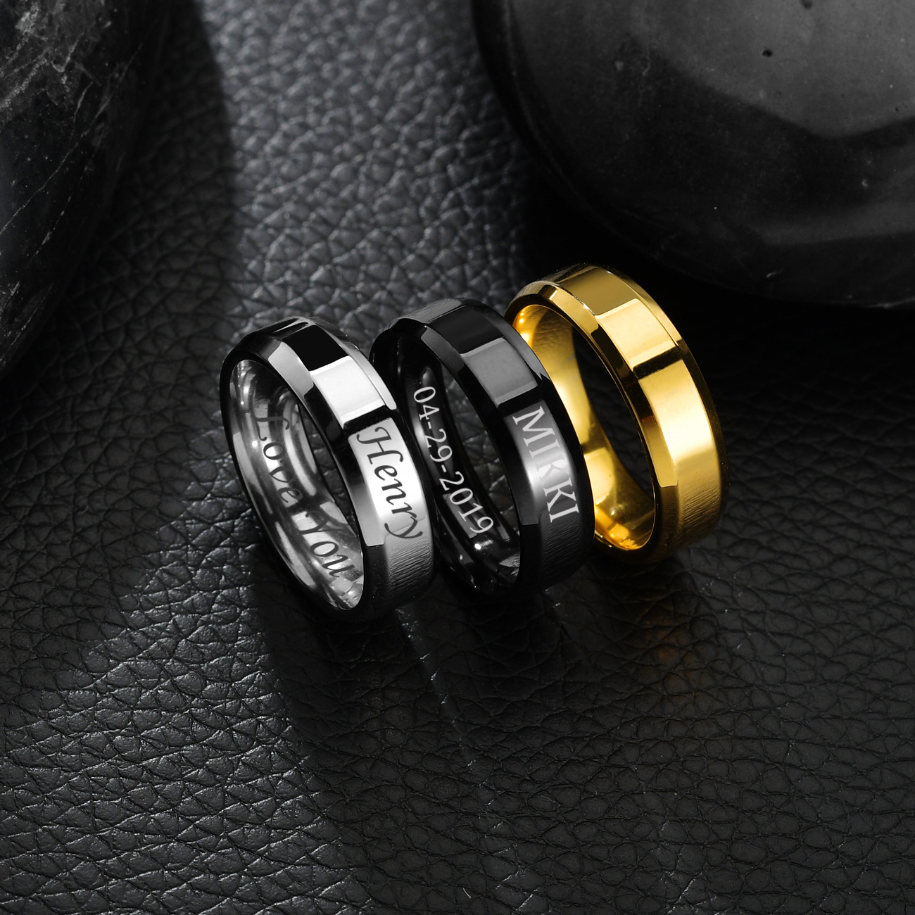 Atoztide 4/6/8mm personalisier – Initial Ring Custom Bewertung und Preis