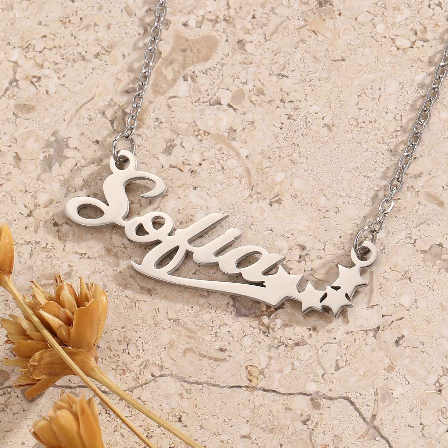 Edelstahl Stern Brief Anhänger – Name Necklace Custom Bewertung und Preis