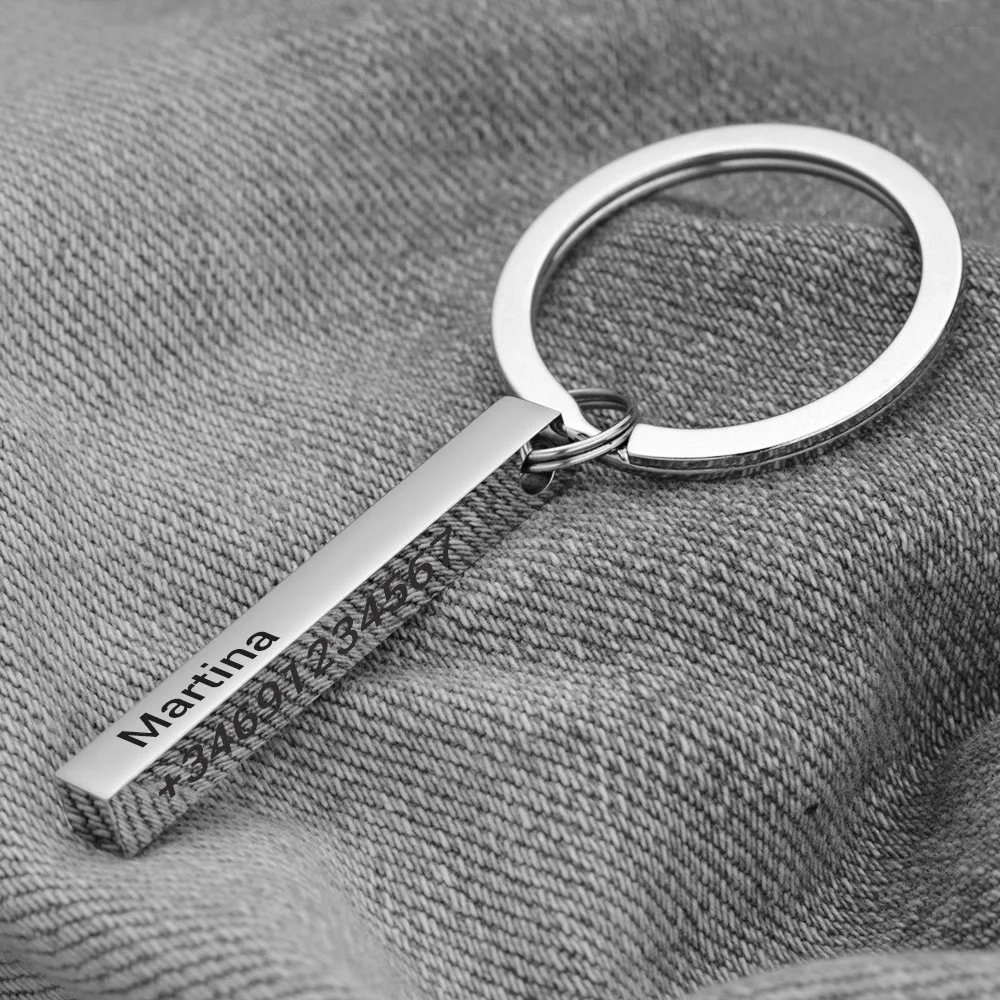 Personalisierter 3D-Bar-Schlüs – Initial Ring Custom Bewertung und Preis