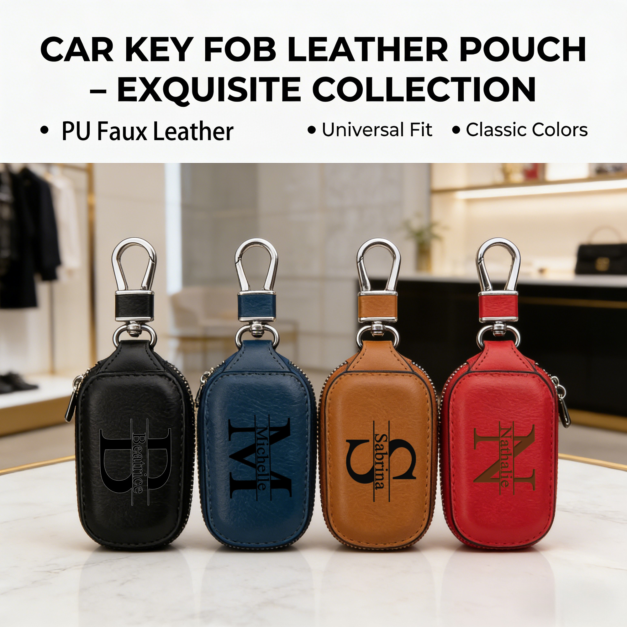 Personalisiertes Schlüsselgehä – Monogram Keychain Leather Bewertung und Preis