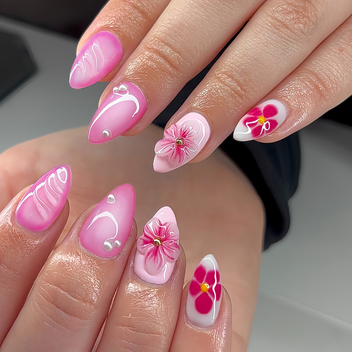 24 Stück einfache Mandel-Nägel – Pressed Flower Art Bewertung und Preis