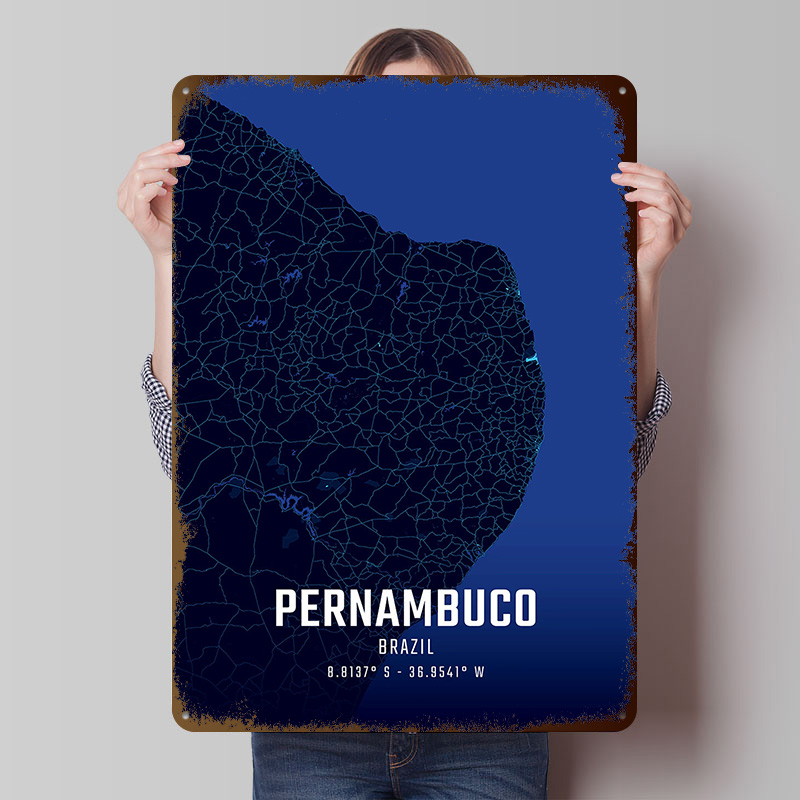 Pernambuco Midnight City Map M – Custom Map Poster Bewertung und Preis