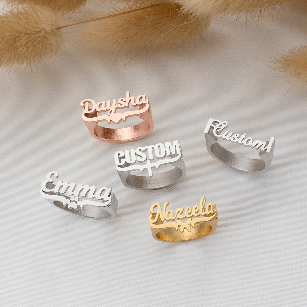 Personalisierte Namensringe, p – Initial Ring Custom Bewertung und Preis