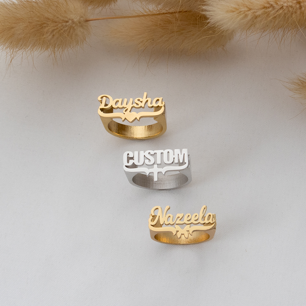 Personalisierte Namensringe, p – Initial Ring Custom Bewertung und Preis