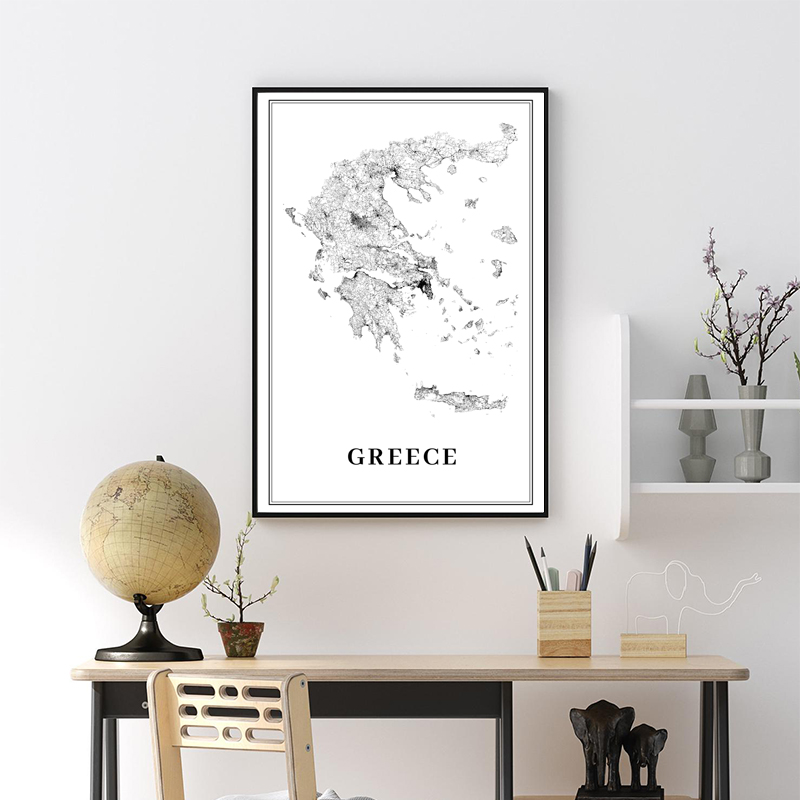 Griechenland Straße Karte Post – Custom Star Map Bewertung und Preis