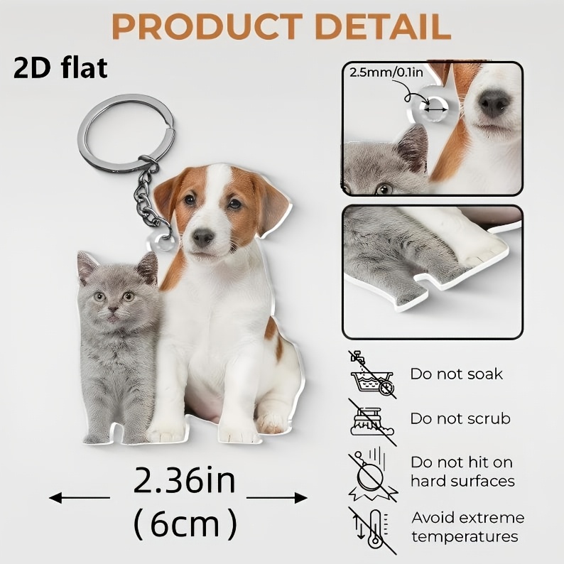 Personalisierter Acryl-Schlüss – Pet Portrait Custom Bewertung und Preis