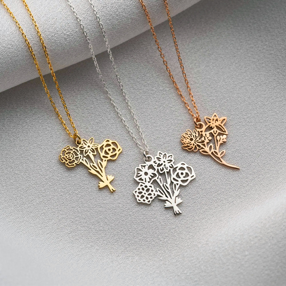 Personalisierte Geburt-Blumens – Birth Flower Necklace Bewertung und Preis