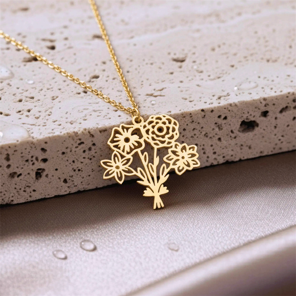 Personalisierte Geburt-Blumens – Birth Flower Necklace Bewertung und Preis