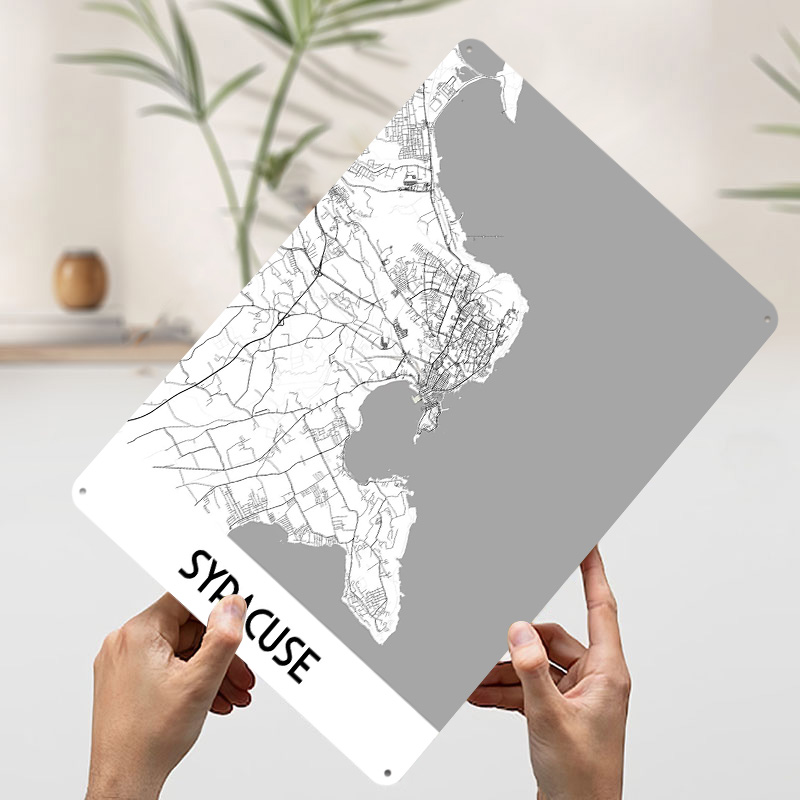 Syracuse Stadtplan Metallposte – Custom Map Poster Bewertung und Preis