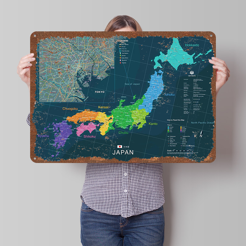 Karte von Japan und Tokio Post – Custom Map Poster Bewertung und Preis