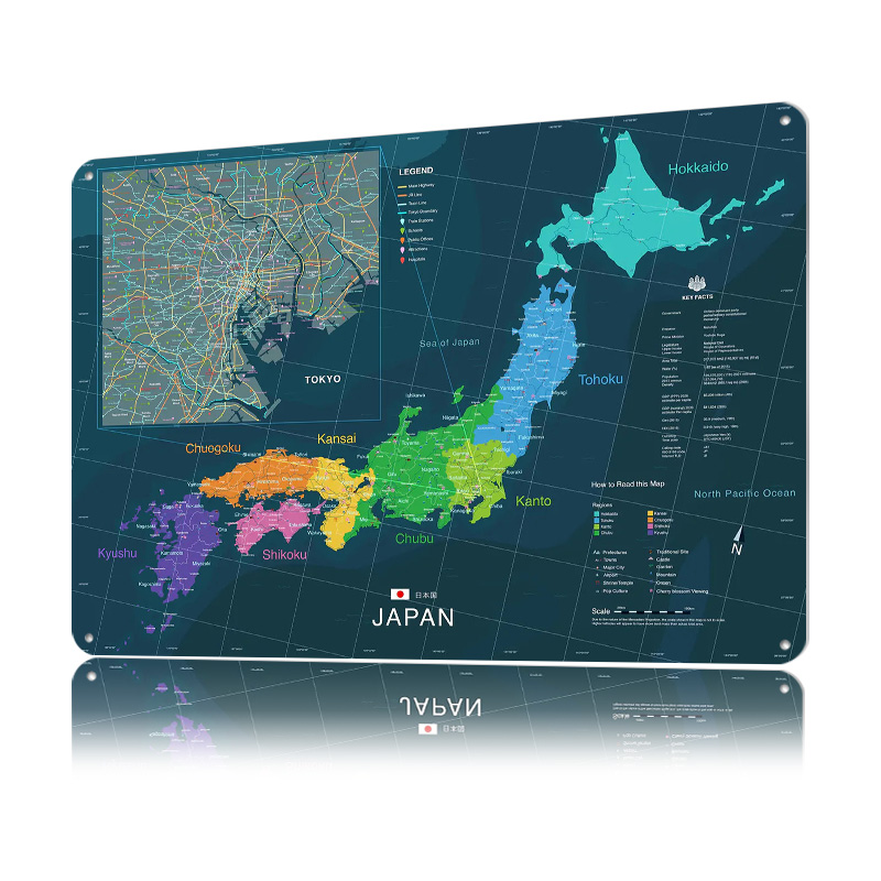 Karte von Japan und Tokio Post – Custom Map Poster Bewertung und Preis