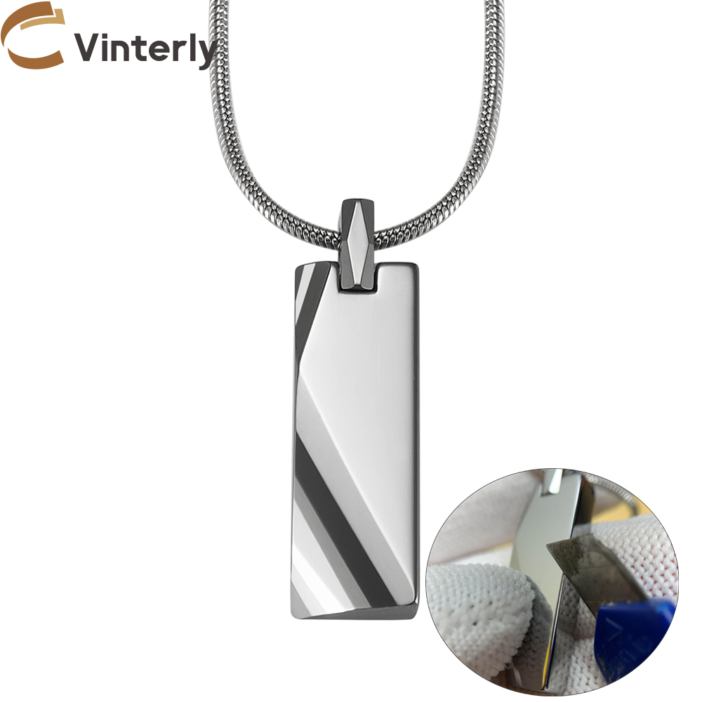Wolfram karbid Anhänger Männer – Name Necklace Custom Bewertung und Preis