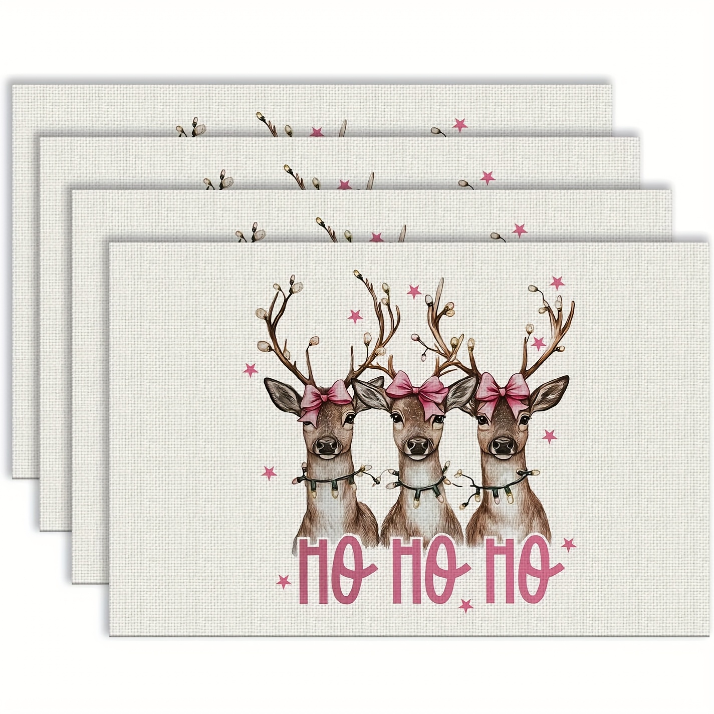 Rosa Weihnachtsbaum-Tischsets  – Family Tree Print Bewertung und Preis