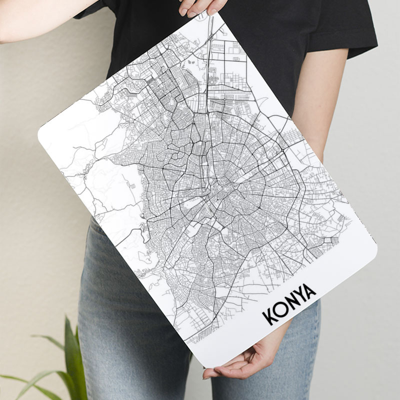Konya City Map Weißblechschild – Custom Map Poster Bewertung und Preis